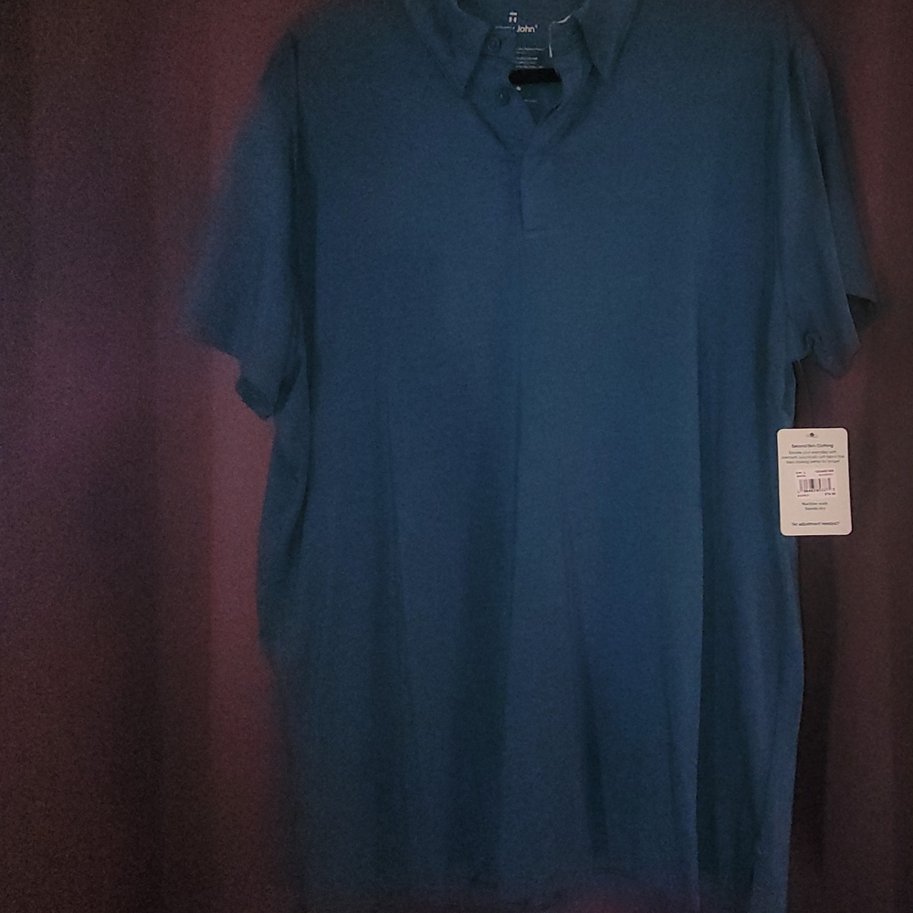 2 Tommy John Classic Blue Polo Shirt And Grey Polo